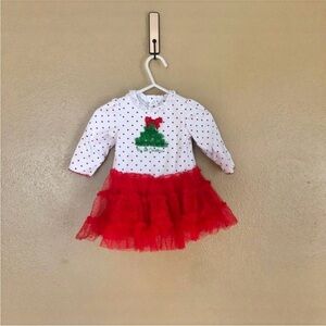 Little Me First Christmas Dress 6M